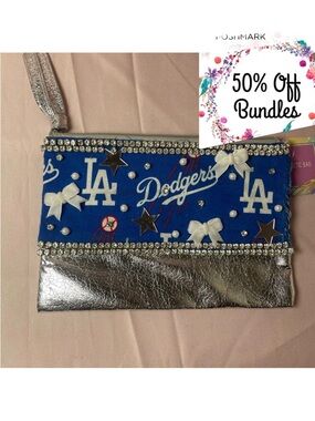 Blue and Silver Dodgers Clutch